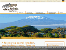 Tablet Screenshot of greatmigrationsafaris.com